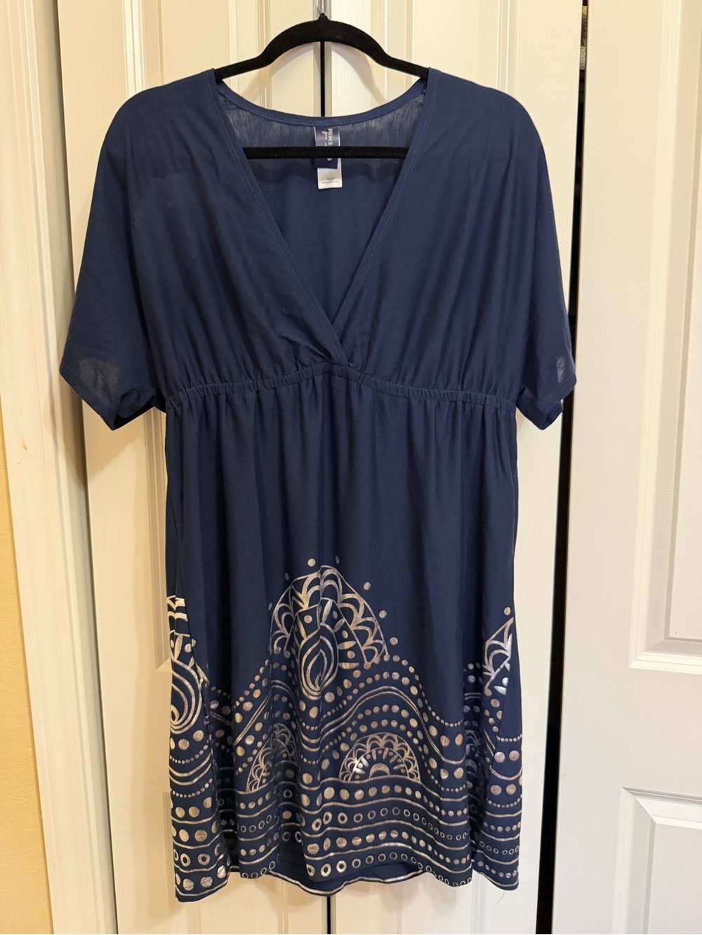 Swimsuits For All Navy Blue V-Neck Tunic Coverup - Size 14/16